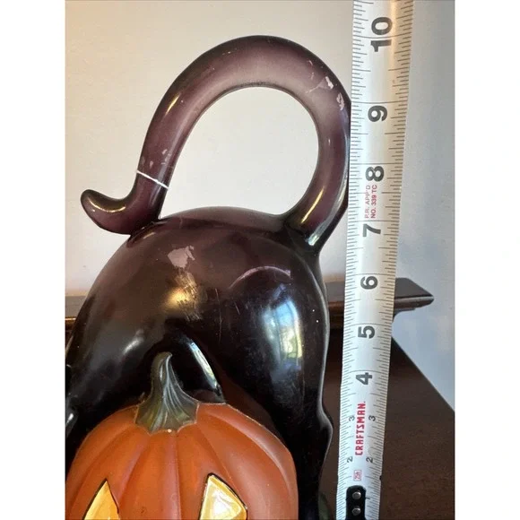 Dept 56 Black Cat With Pumpkin Halloween Light - Picture 9 of 16